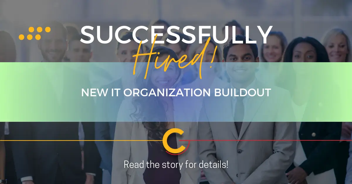 New IT Organization Buildout 2