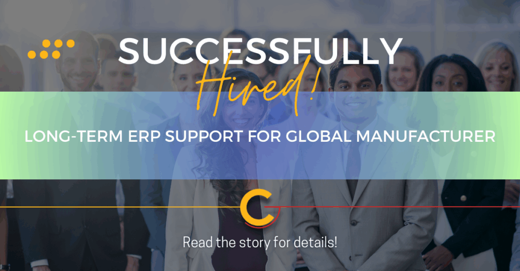 ERP Recruiting Support for Global Manufacturer