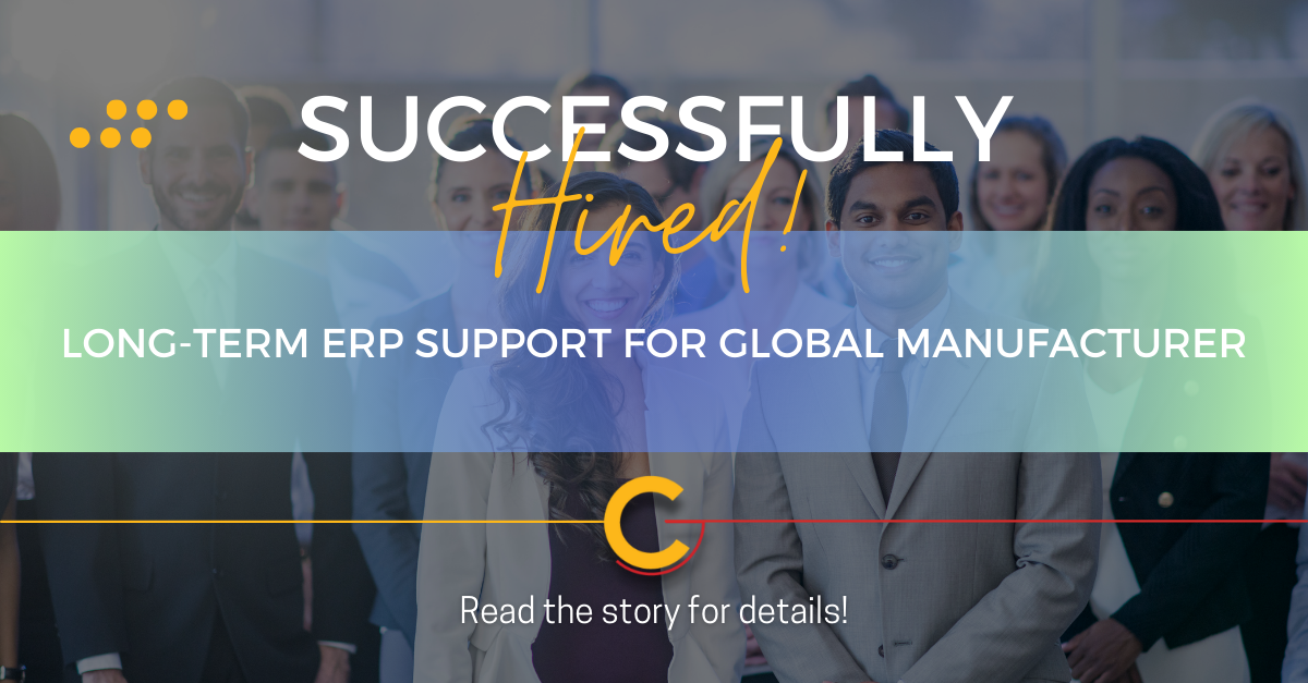 ERP Recruiting Support for Global Manufacturer